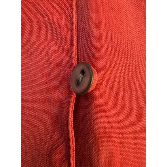 Vintage Y2K Express Silk 100% Button-Up Shirt – Red – Size Large - Picture 9 of 16